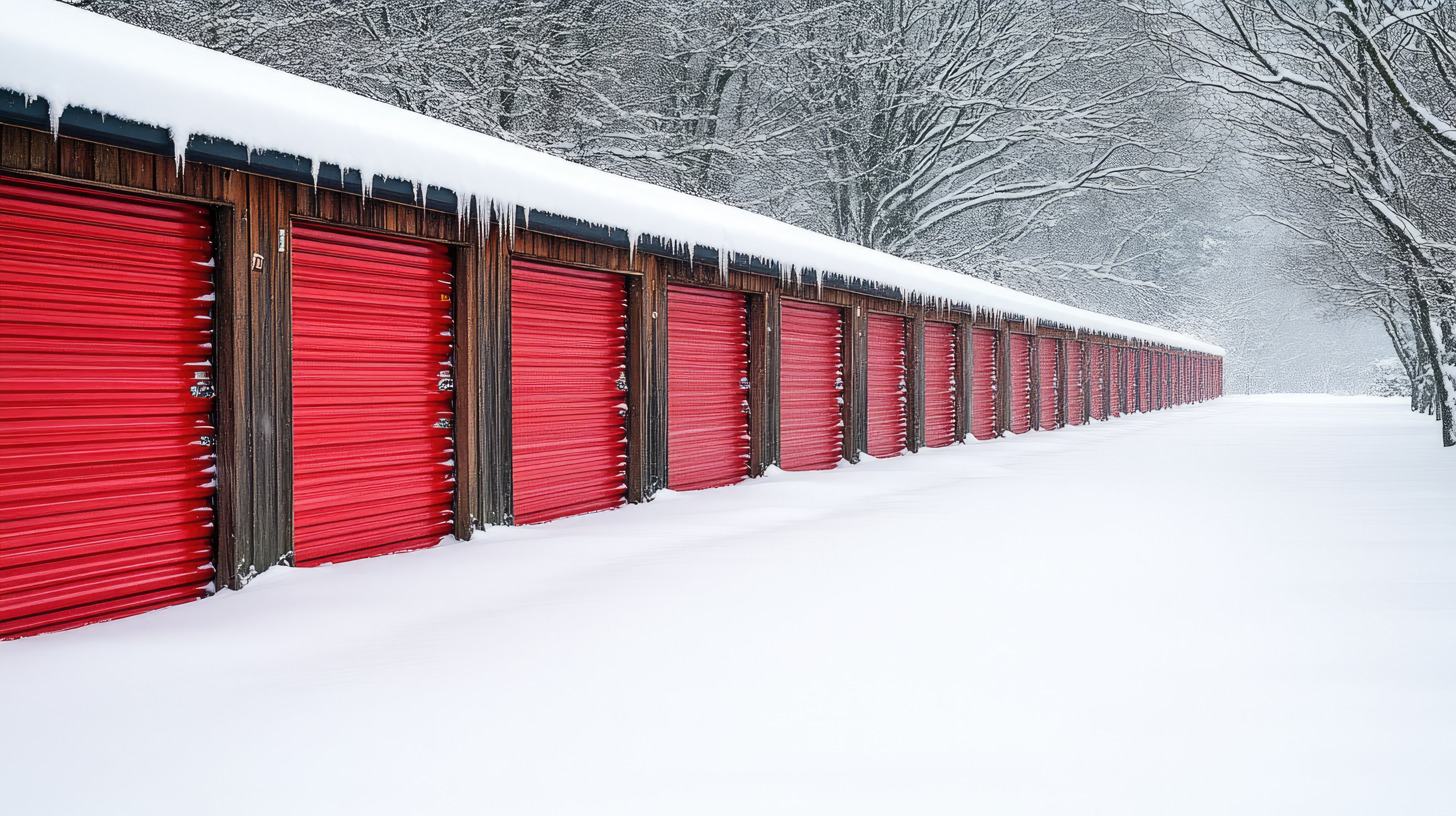winter at a storage facility